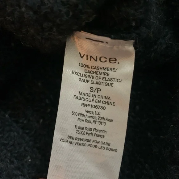 NWT Vince 100% Cashmere Sweater in Indigo - Picture 6 of 8